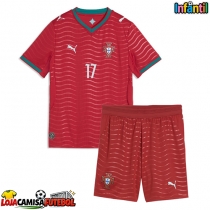 Camisa de Futebol Portugal Rafael Leao #17 Equipamento Principal Infantil Mundo 2026 Manga Curta (+ Calças curtas)